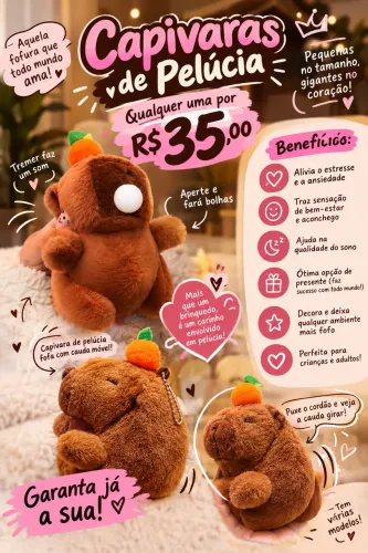 CAPIVARA DE PELÚCIA