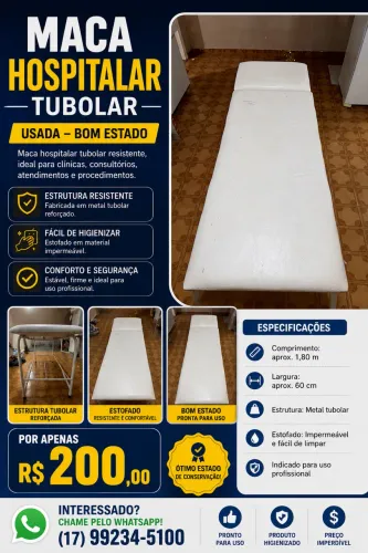 Maca Hospitalar Tubolar