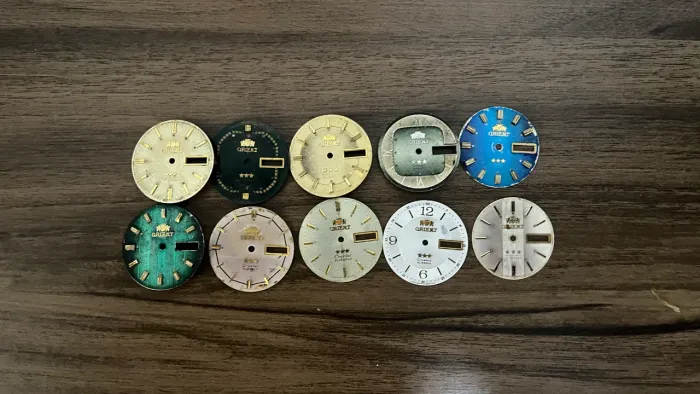 Lote 10 mostradores de relógio orient original