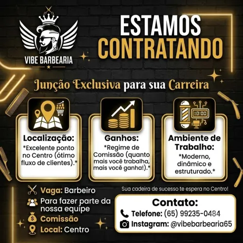 Contrata-se barbeiros 
