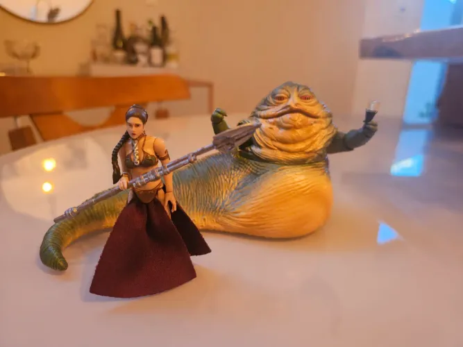Jabba + princesa Leia raros star wars 