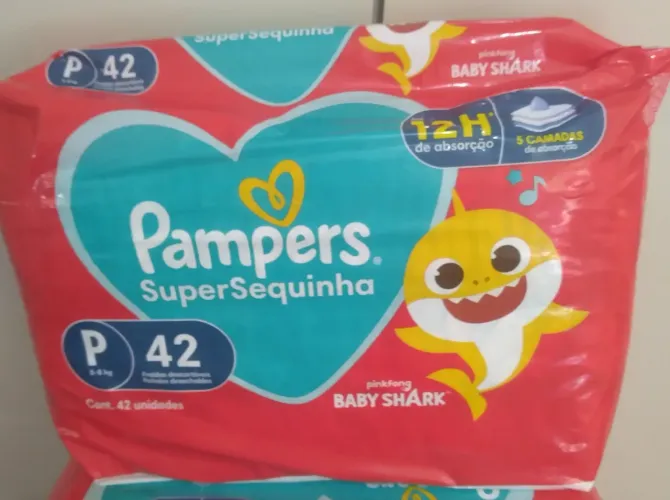 Fraldas Pampers Supersec P R$ 300,00
