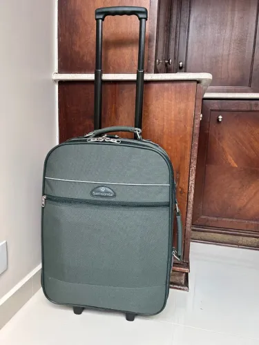 Mala para viagem Samsonite Pequena 10 kg de bordo Verde - como nova