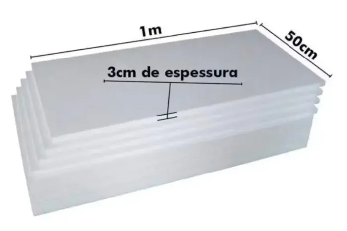 4 placas de isopor 50x100