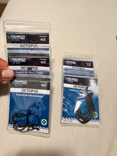 Anzol Octopus Kalangos Pesca 7/0 e 4/0