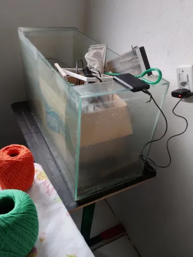 Aquário 80LTR com luminária. 