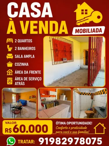 Casa mobiliada 