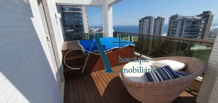 Cobertura Av. Lucio Costa. Luxo, vista Esplêndida para o Mar. 6 quartos, 3 suítes, 5 Vagas