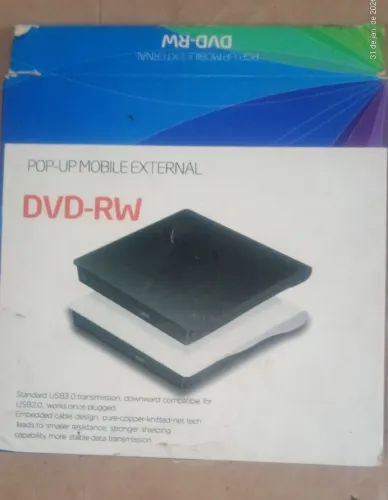 Leitor/Gravador de DVD Externo USB - DVD-RW