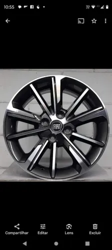Rodas aro 15 Fiat Palio Preta com diamantado 4x98 novas