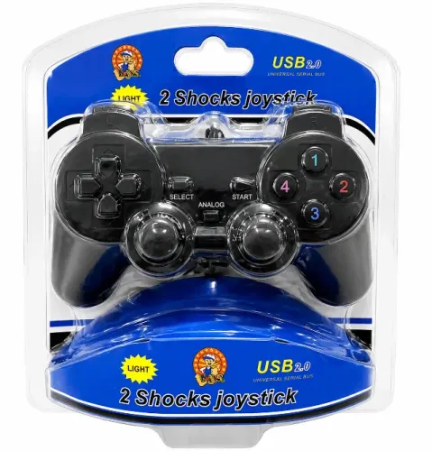 Controle USB Gamer L768 Double Shock Com Vibração Para PC Notebook Windows Emuladores pode