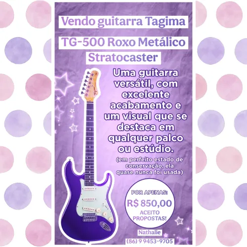 Guitarra Stratocaster Tagima TG-500 Roxo Metálico