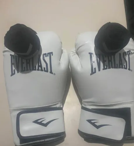 KIT Luvas De Treino Everlast Core G/gg Branca + Bandagem
