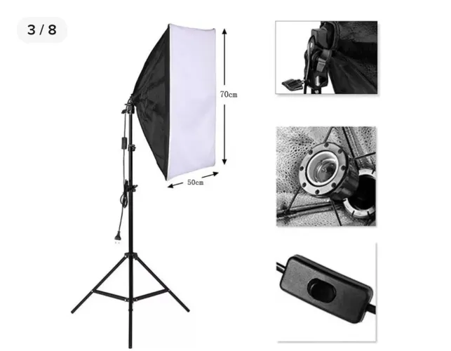 Softbox 50x70 com Lâmpada