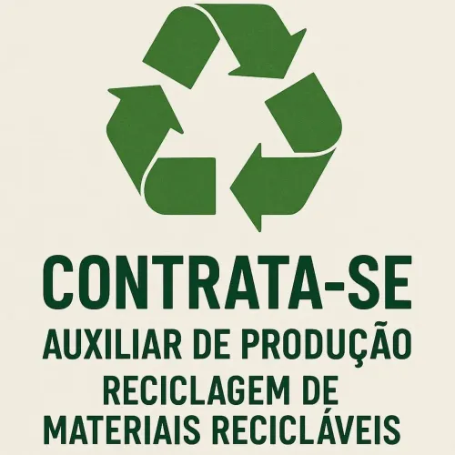 Vaga de trabalho ajudante de reciclagem em Aribiri