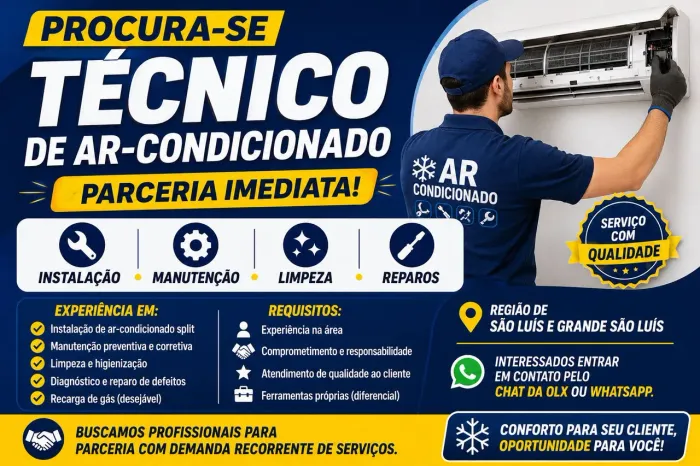 Vaga para técnico em ar condicionado
