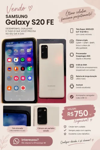 Vendo SAMSUNG GALAXY S20 FÉ