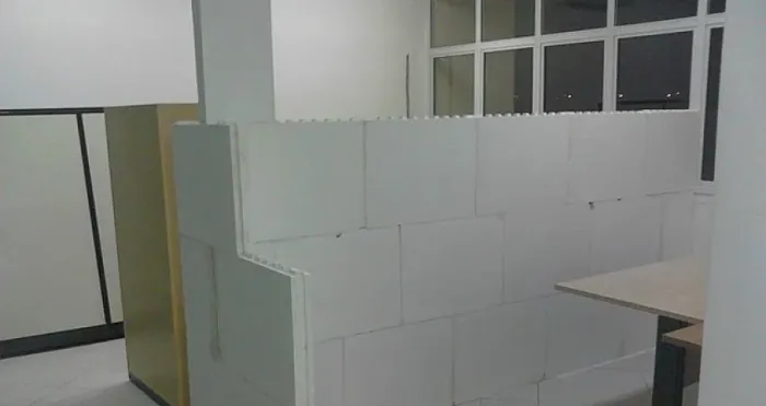 parede de bloco de gesso comum