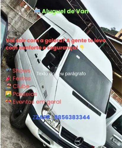 ALuguel de Van para Eventos e Festas ?