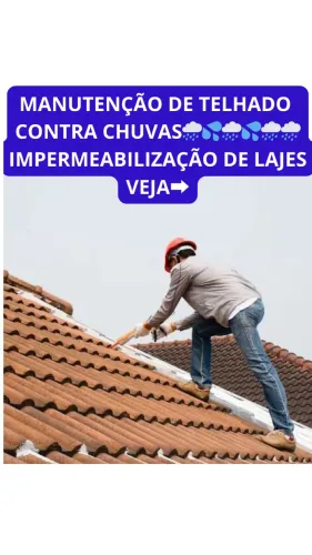 Manutenção Telhados Pedreiro lajes, goteiras?