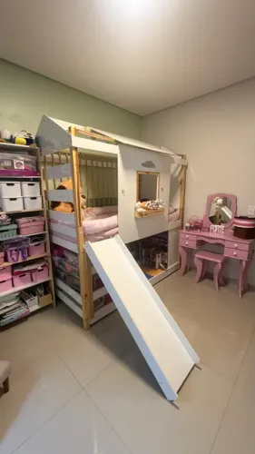 Cama Beliche Infantil Com Escorregador (sem colchão e acessórios)