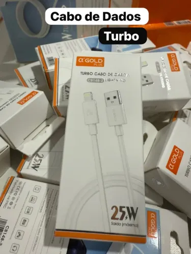 Cabo Turbo Lightning 25W | Carregamento Rápido para iPhone