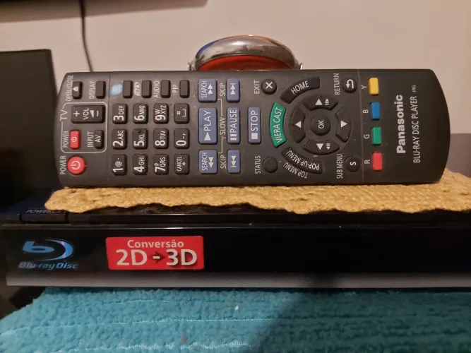 Blu Ray Player 3 D, Panasonic, Excelente, Controle Remoto  Original. 