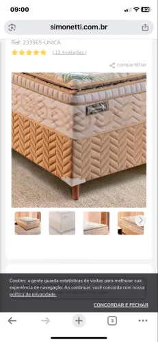 CAMA BOX BASE E COLCHÃO SEMINOVA