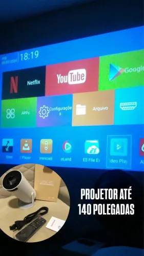 PROJETOR COM ANDROID 150 POLEGADAS 