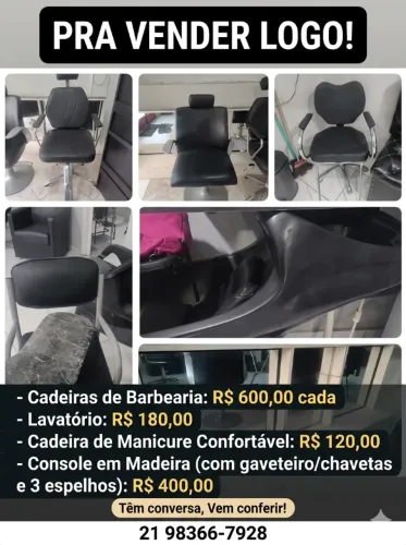 Vendo Barbearia Completa (para sair logo).