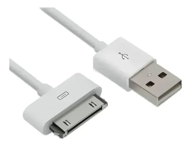 Cabo 30 Pinos Usb Carregador Para 2 3 4 4s iPad 2 3 I Phone Cor LARANJA COM CIANO
