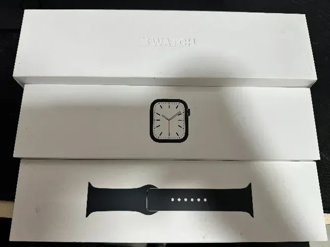Apple Watch Series 7 41mm +6 Pulseiras +4 Películas +4 Cases +Carregador magsafe +Caixa