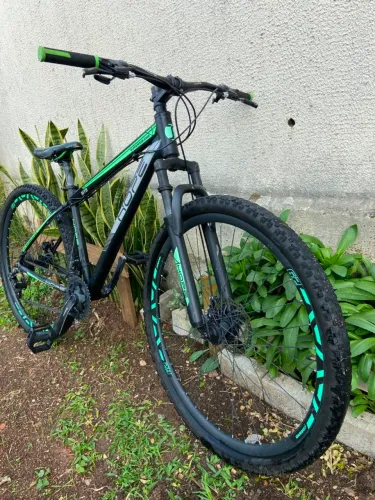 Bicicleta South Super Speed 29ER Aro 29 MTB - Preta e Verde