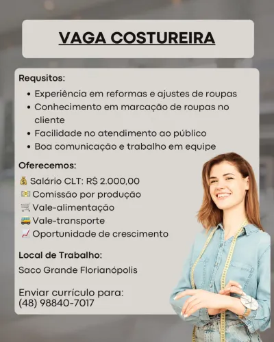 Vaga Costureira