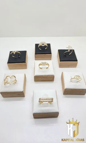 ANEL NOIVADO APARADOR TUDO EM  OURO 18K PRONTA ENTREGA 