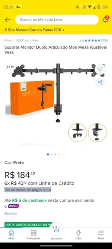 Suporte Duplo para Monitores
