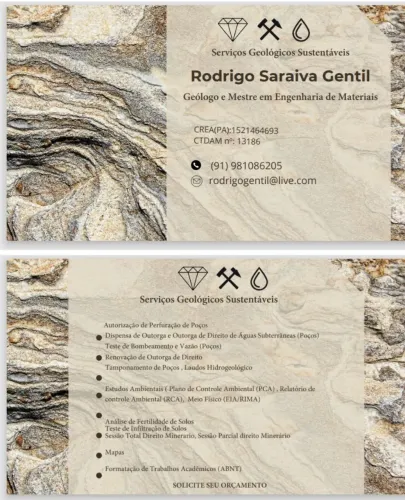 Geólogo Rodrigo Saraiva Gentil 