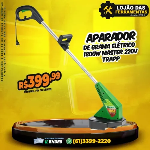 Aparador de Grama Elétrico 1800w Master 220v Trapp