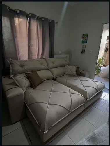 Sofá retrátil e reclinável Molas Ensacadas d33 pillow no Assento