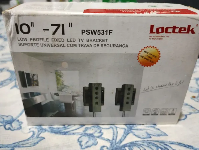 Suporte tv parede fixo com trava de segurança 