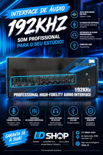 Interface de áudio U-Phoria UMC404HD 100V/240V 2ª geração