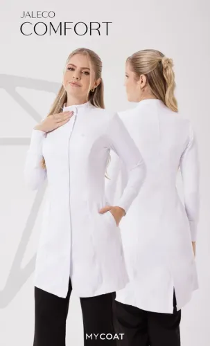Jaleco confort slim mycoat + porta jaleco
