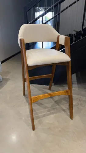 KIT 2 BANQUETAS ALTA SURAN SUEDE BEGE (FORA DE LINHA)