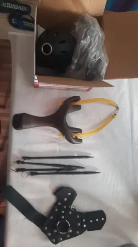 Kit de pesca com estilingue 