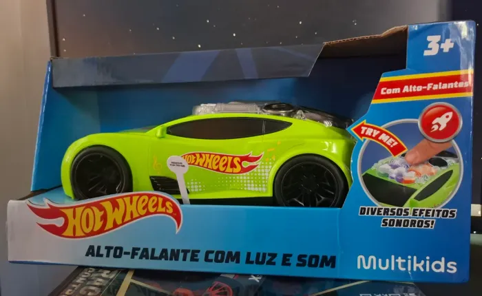 Hot Wheels Carro de Som com Luz e Sons BR1432 Carrinho Interativo com Efeitos Especiais