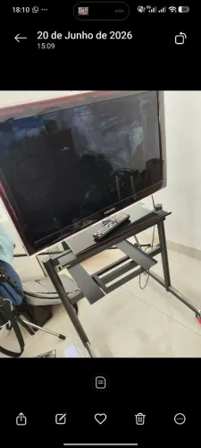 Suporte de tv e console de videogame