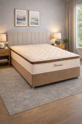 Cama Box Casal Serrano Bonno Colchões (Molas Ensacadas + EuroPillow)