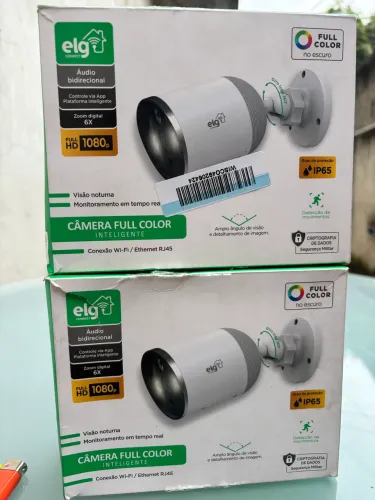 Câmera Full Color Inteligente ELG Wi-fi C/ Modo Privacidade Cor Branco NOVA