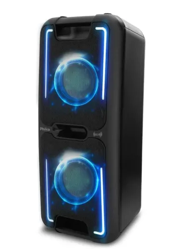 Imperdível! Caixa de som Philco PCX5501 com 1 microfone ? Effects