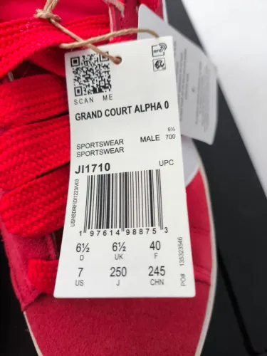 Tênis Adidas vermelho novo Grande Court Alpha